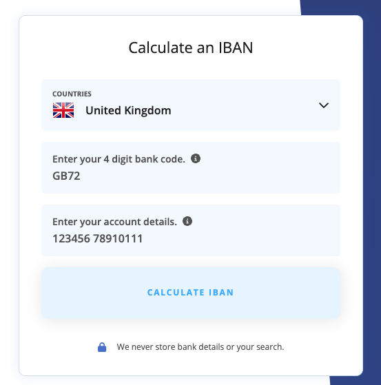 IBAN Calculator by MoneyTransfers Find Calculate Your IBAN